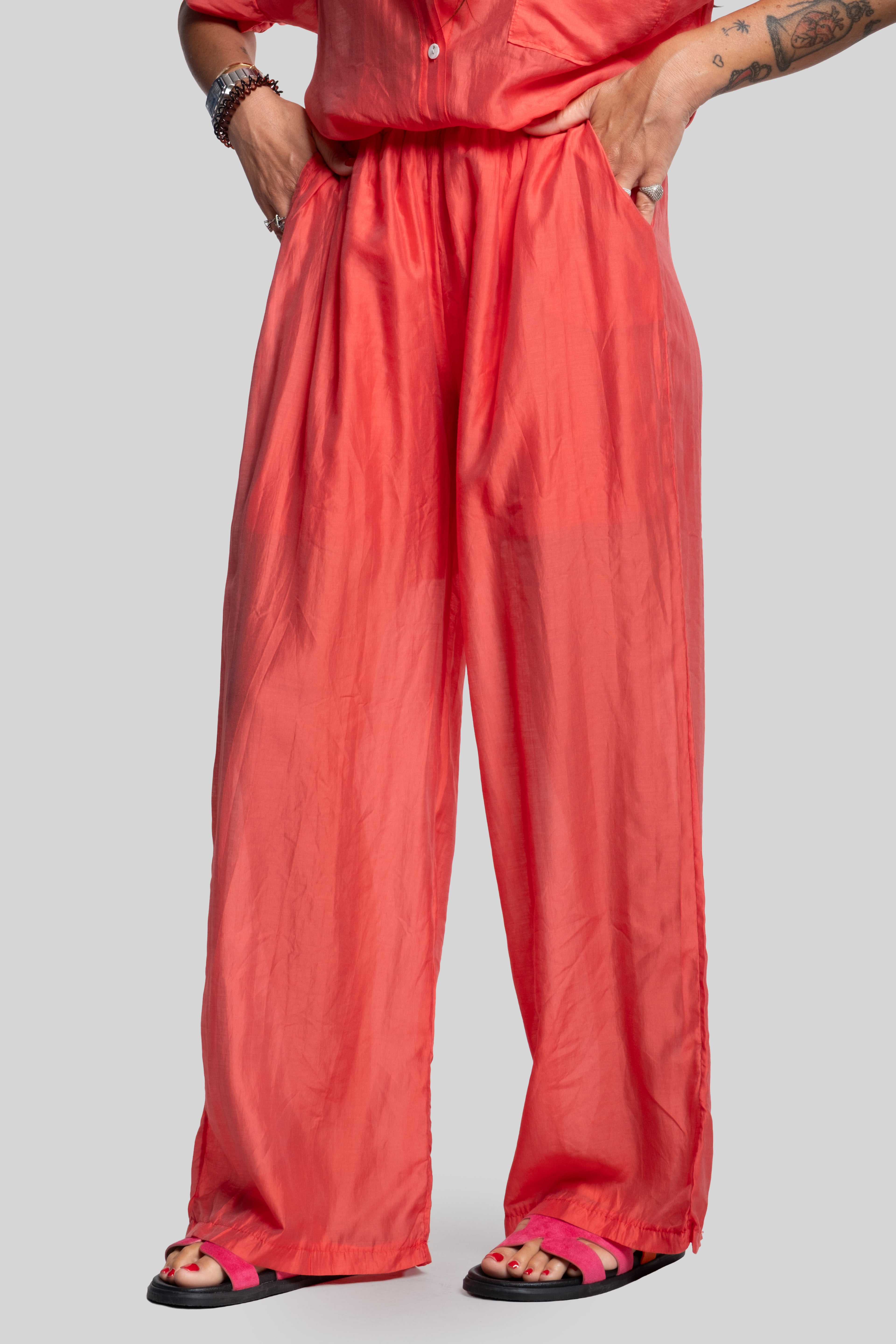 Coordinato fiammato fragola