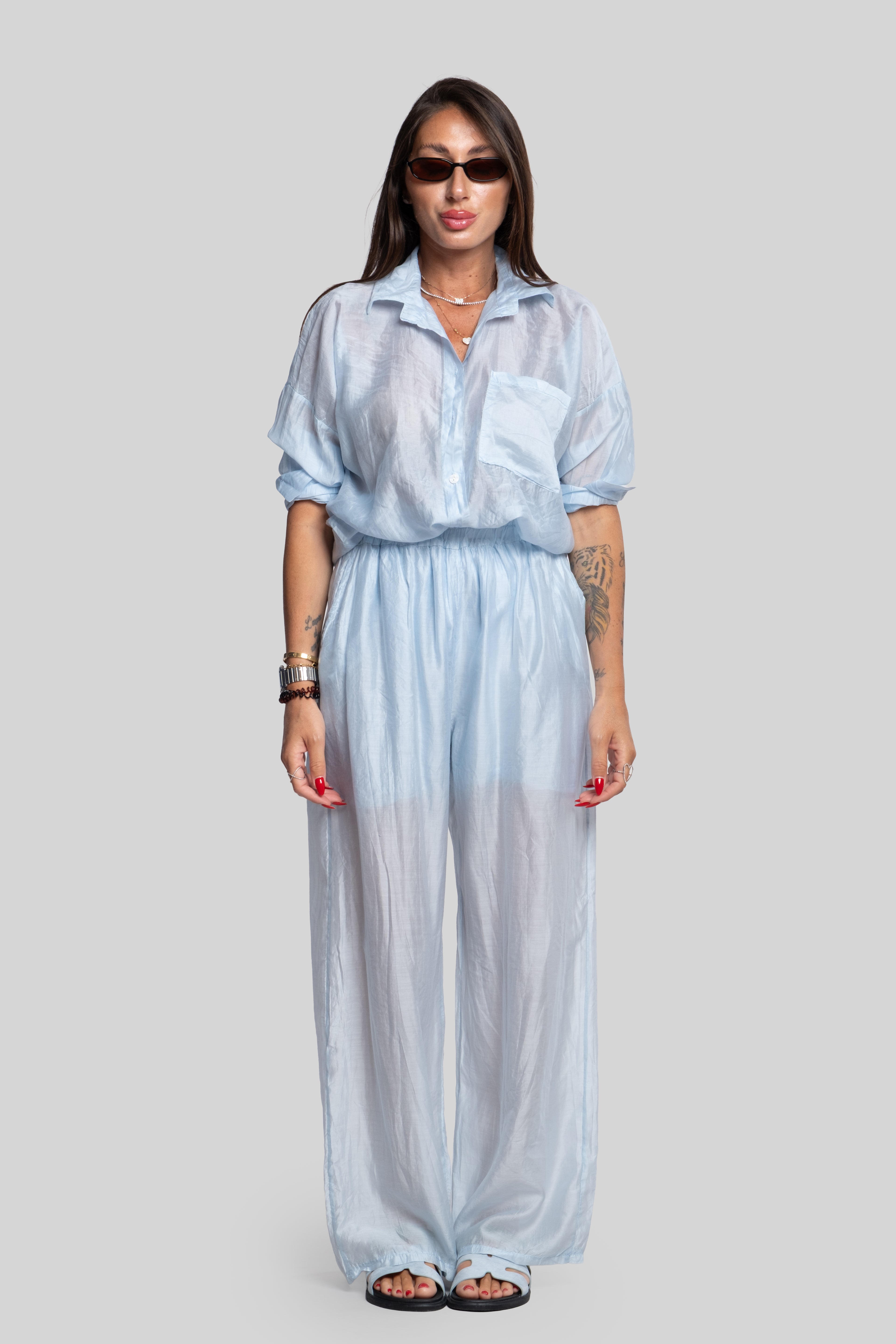 Coordinato fiammato celeste