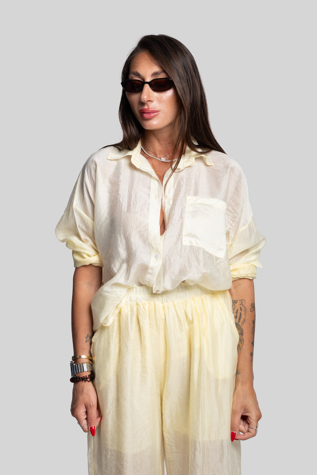 Coordinato fiammato giallo