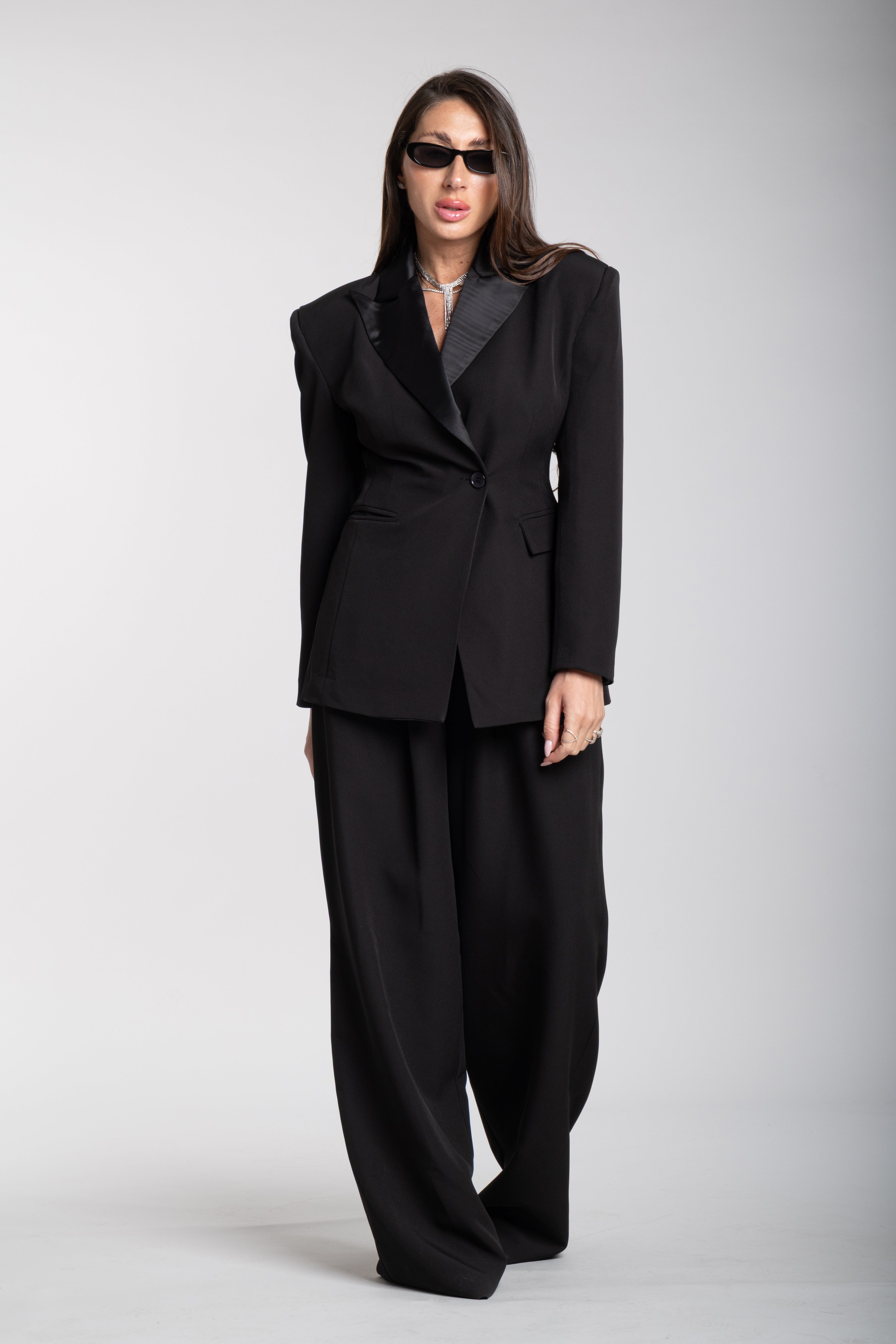 Tailleur Domina strutturato nero