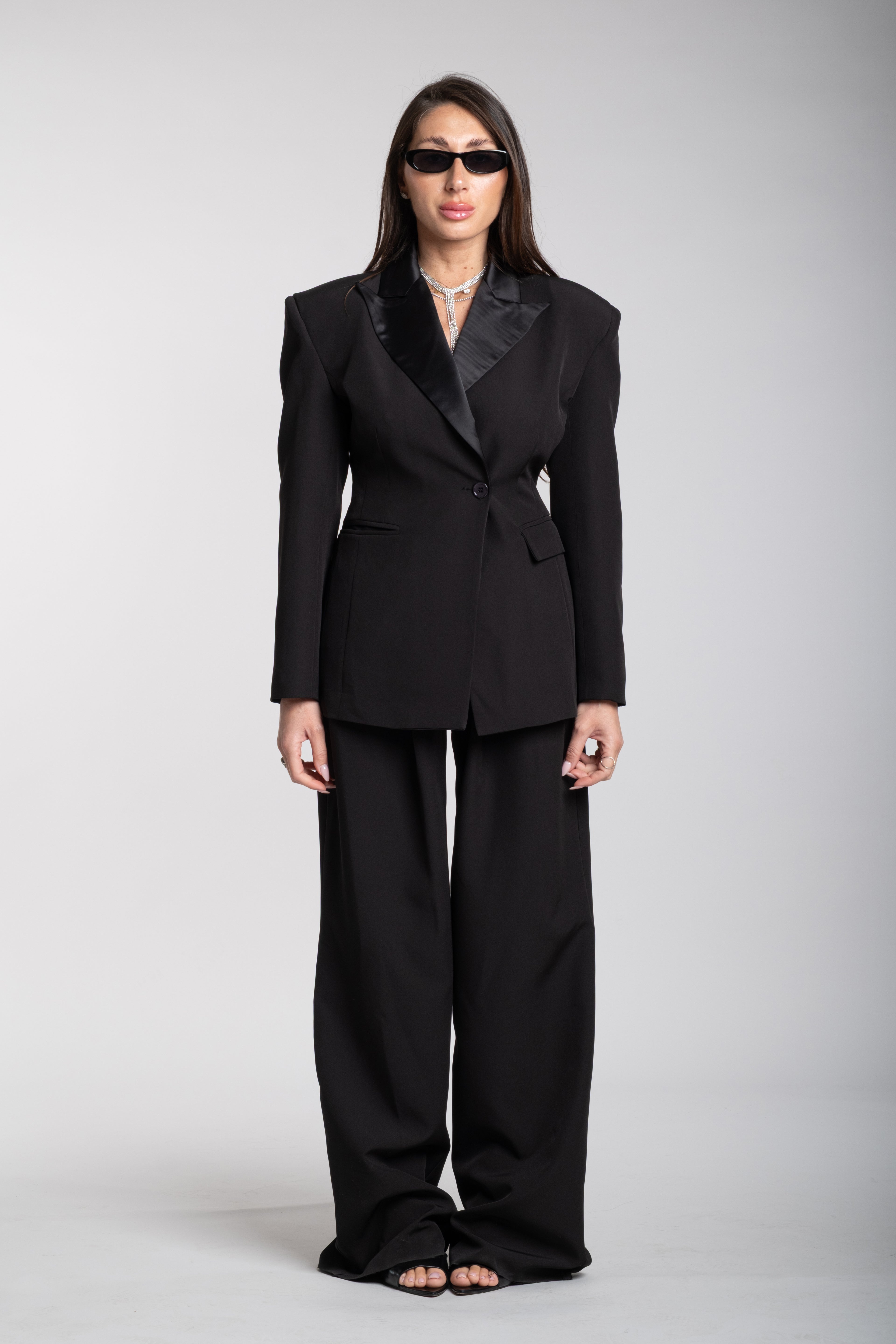 Tailleur Domina strutturato nero