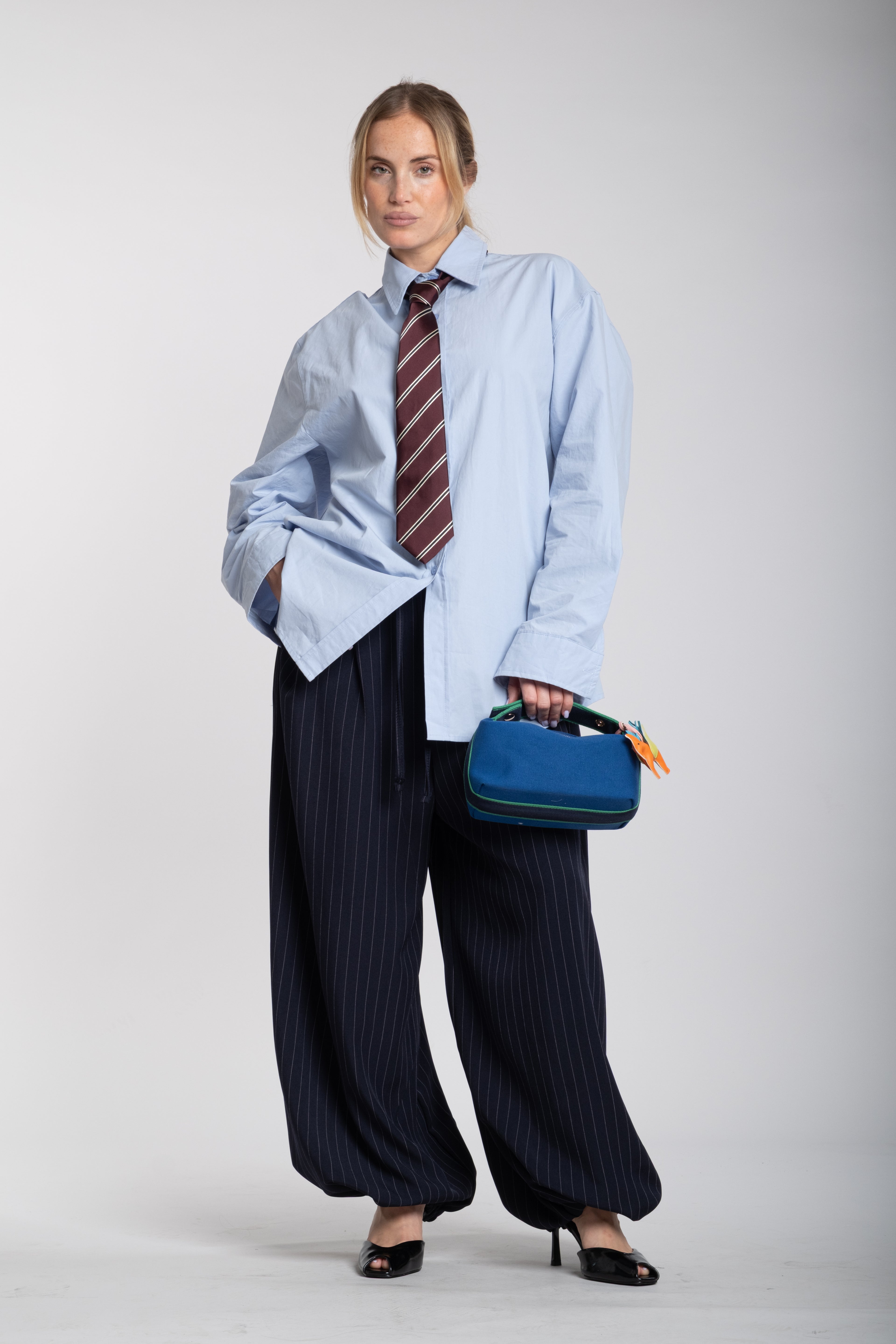 Pantalaccio gessato blu