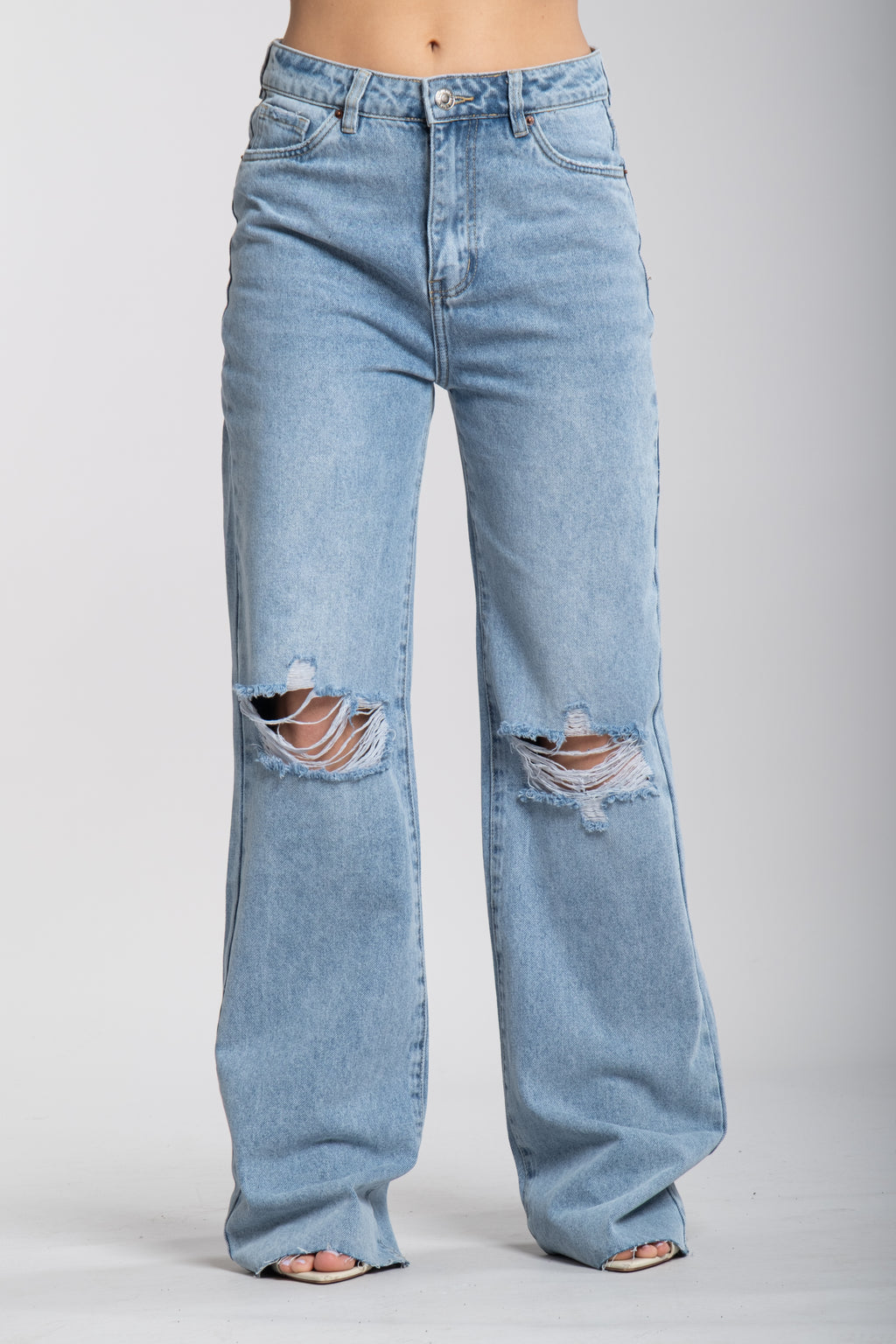 Denim dritto strappi (8656)