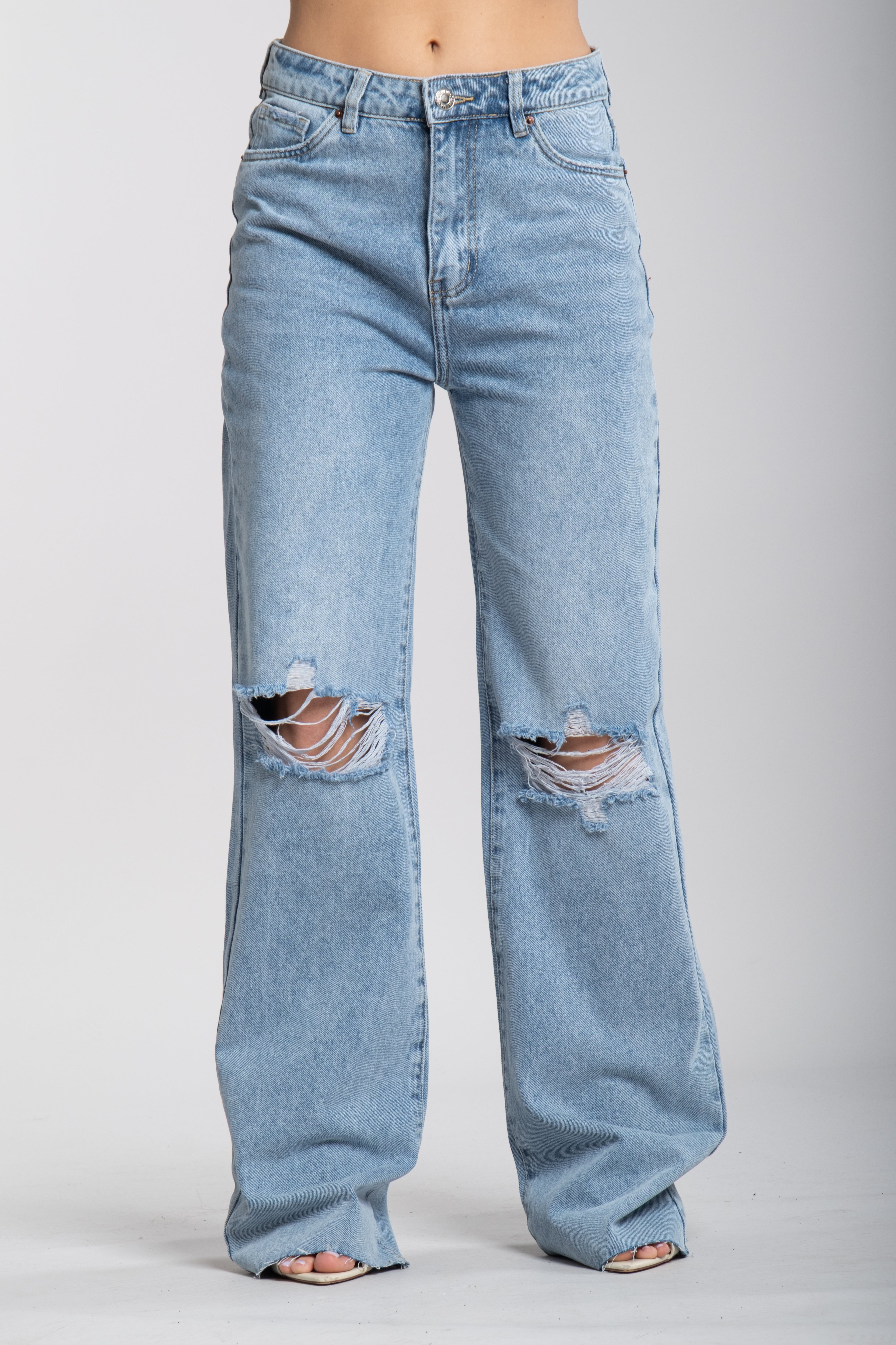 Denim dritto strappi (8656)