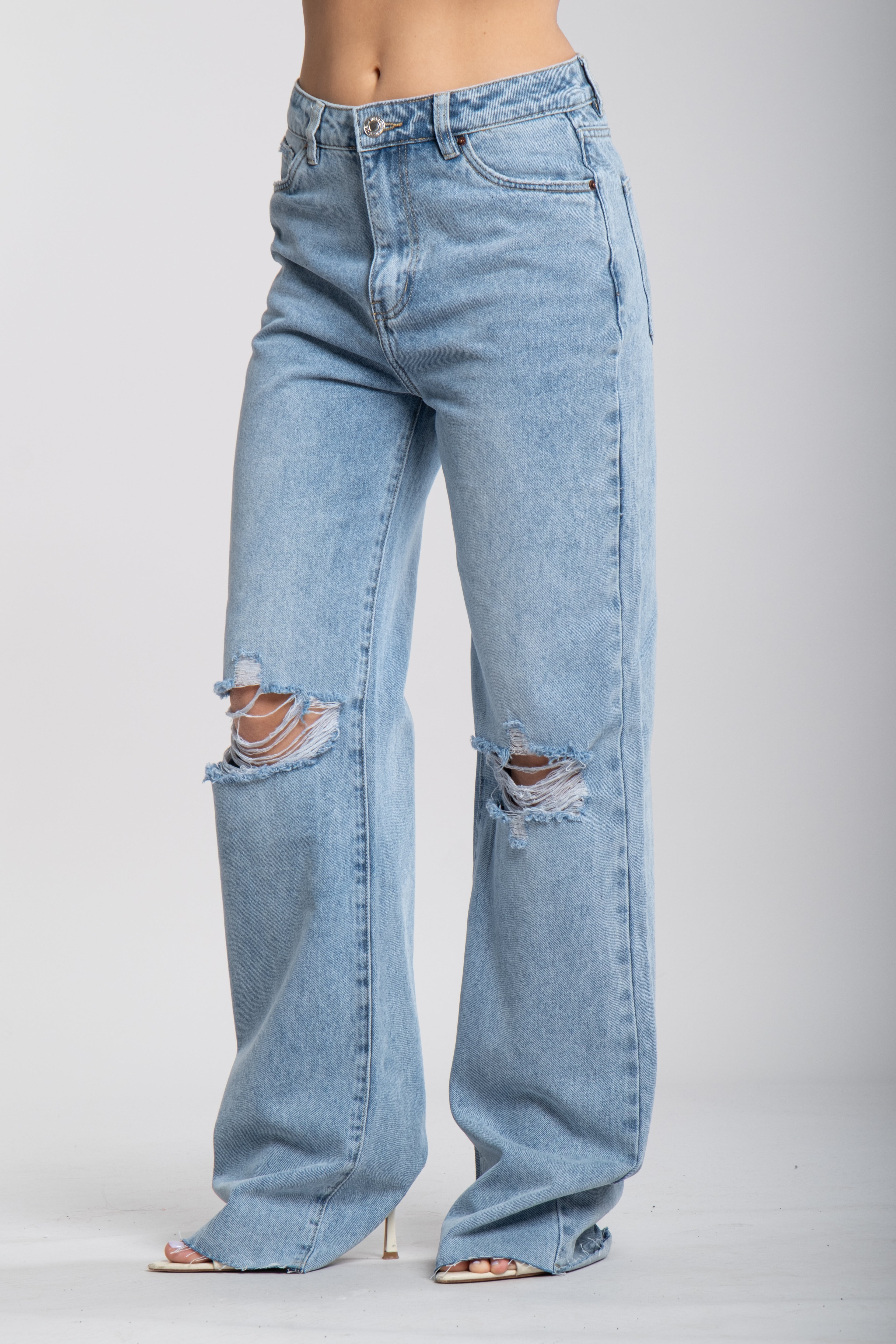 Denim dritto strappi (8656)