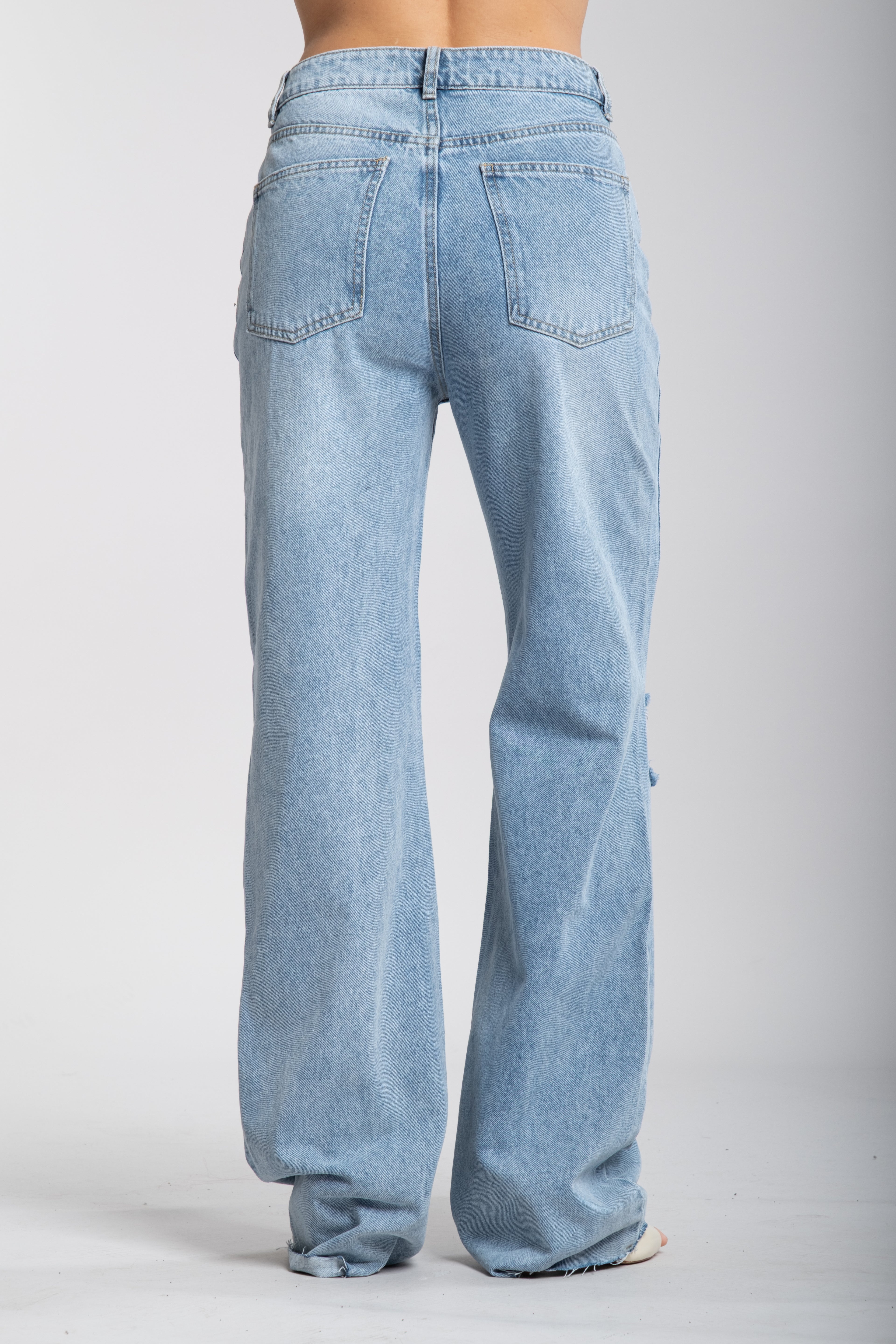 Denim dritto strappi (8656)