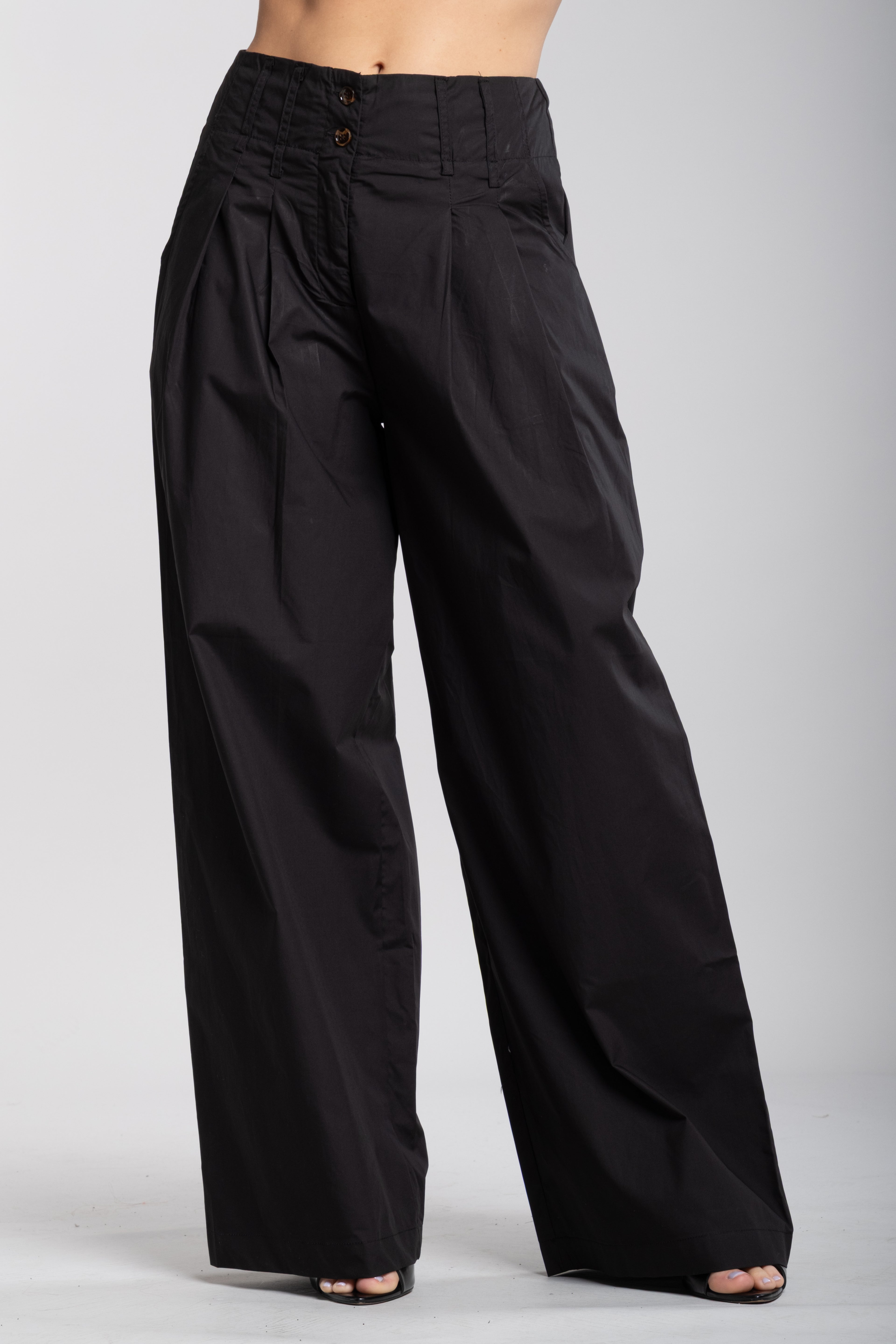 Pantalone vita alta my star nero