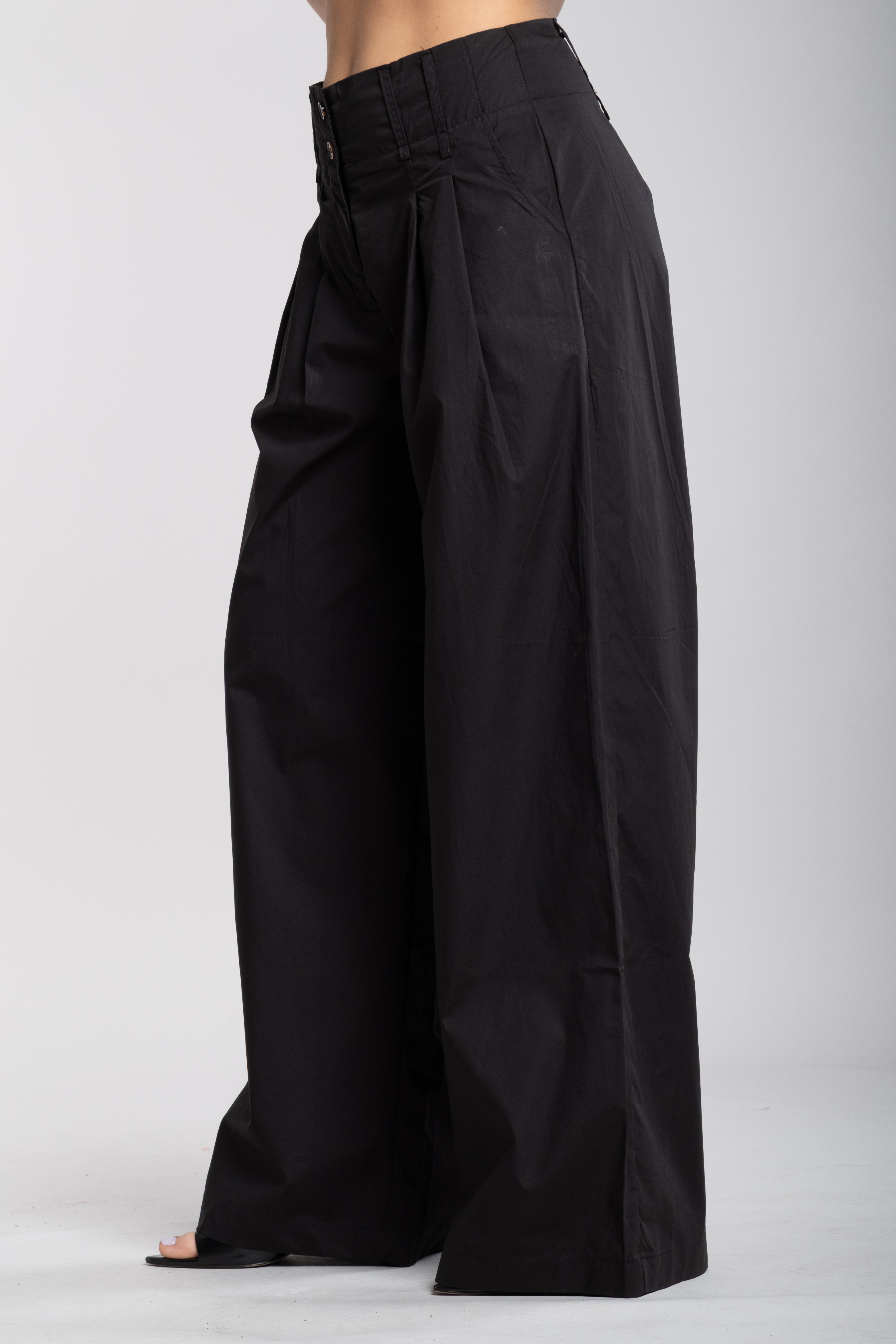 Pantalone vita alta my star nero
