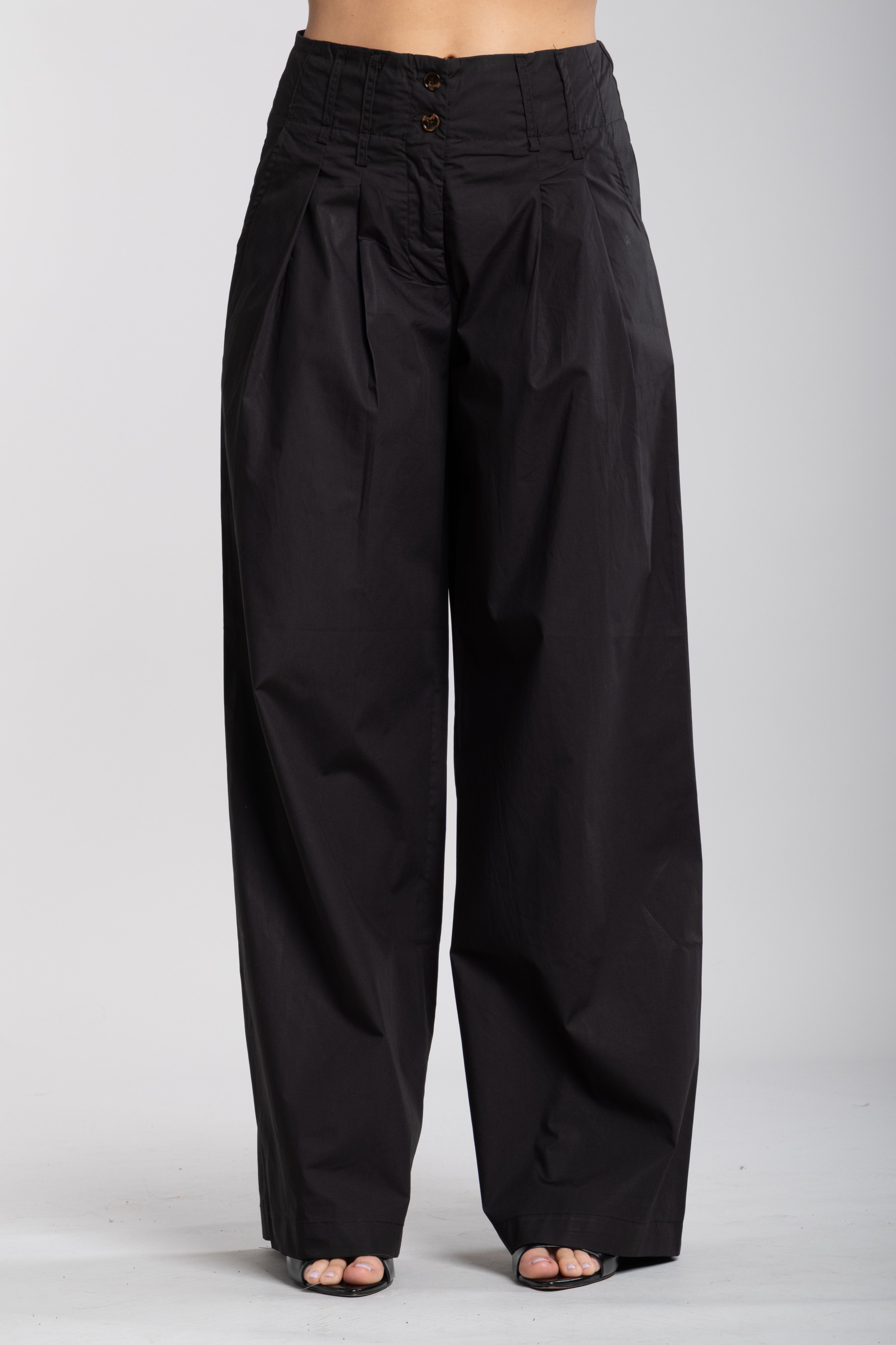Pantalone vita alta my star nero