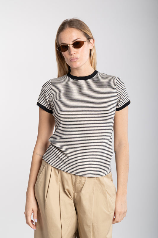Maglia my star nera righe beige