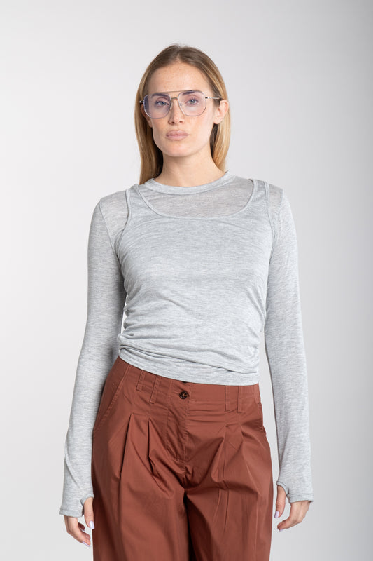 Doppia maglia grigia