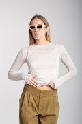 Doppia maglia beige