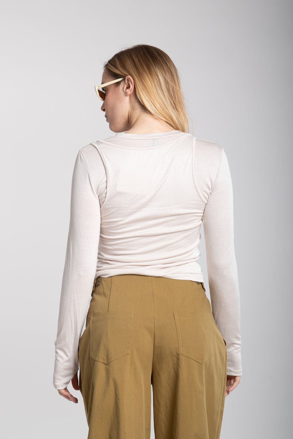 Doppia maglia beige