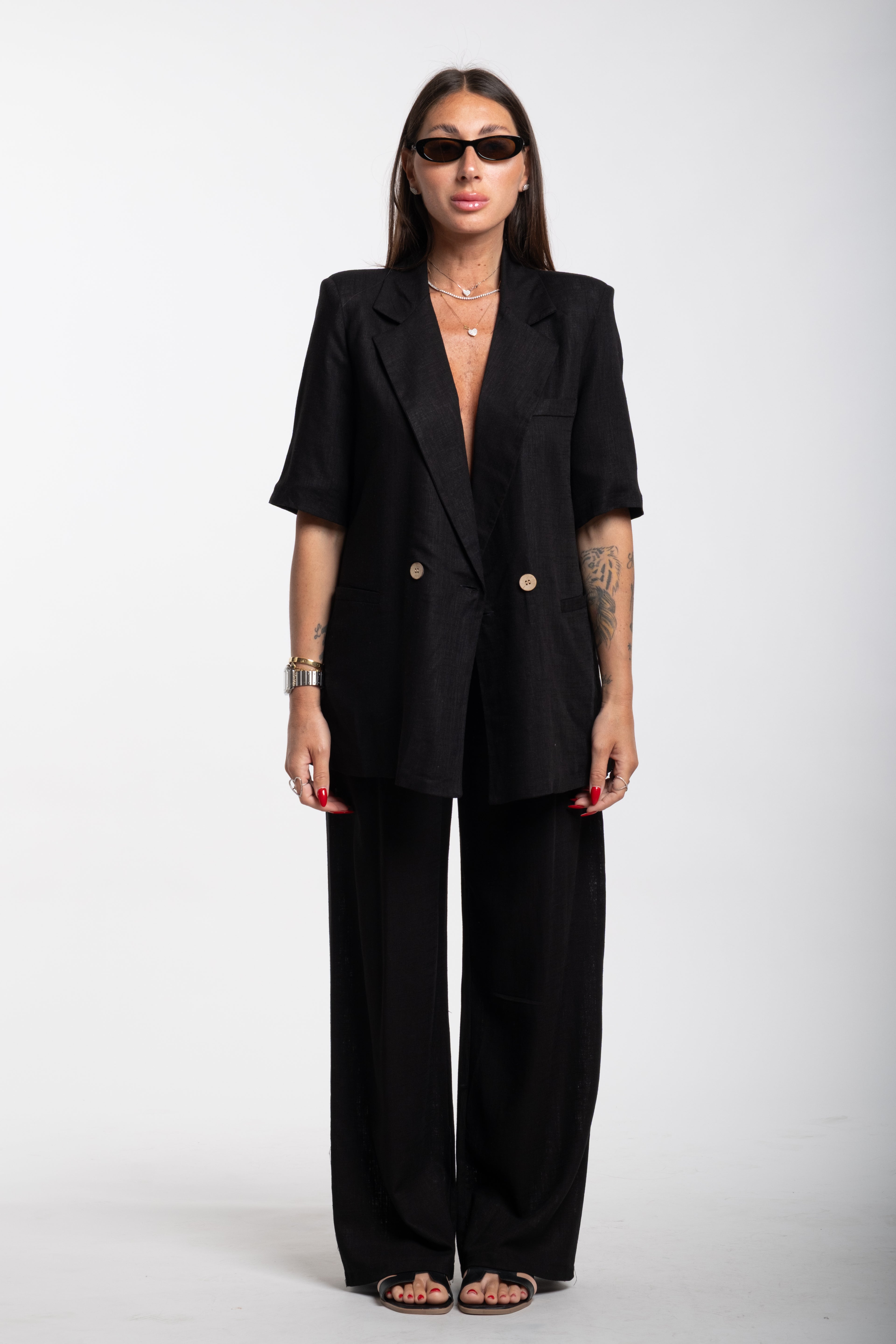 Tailleur Elodie mezza manica nero