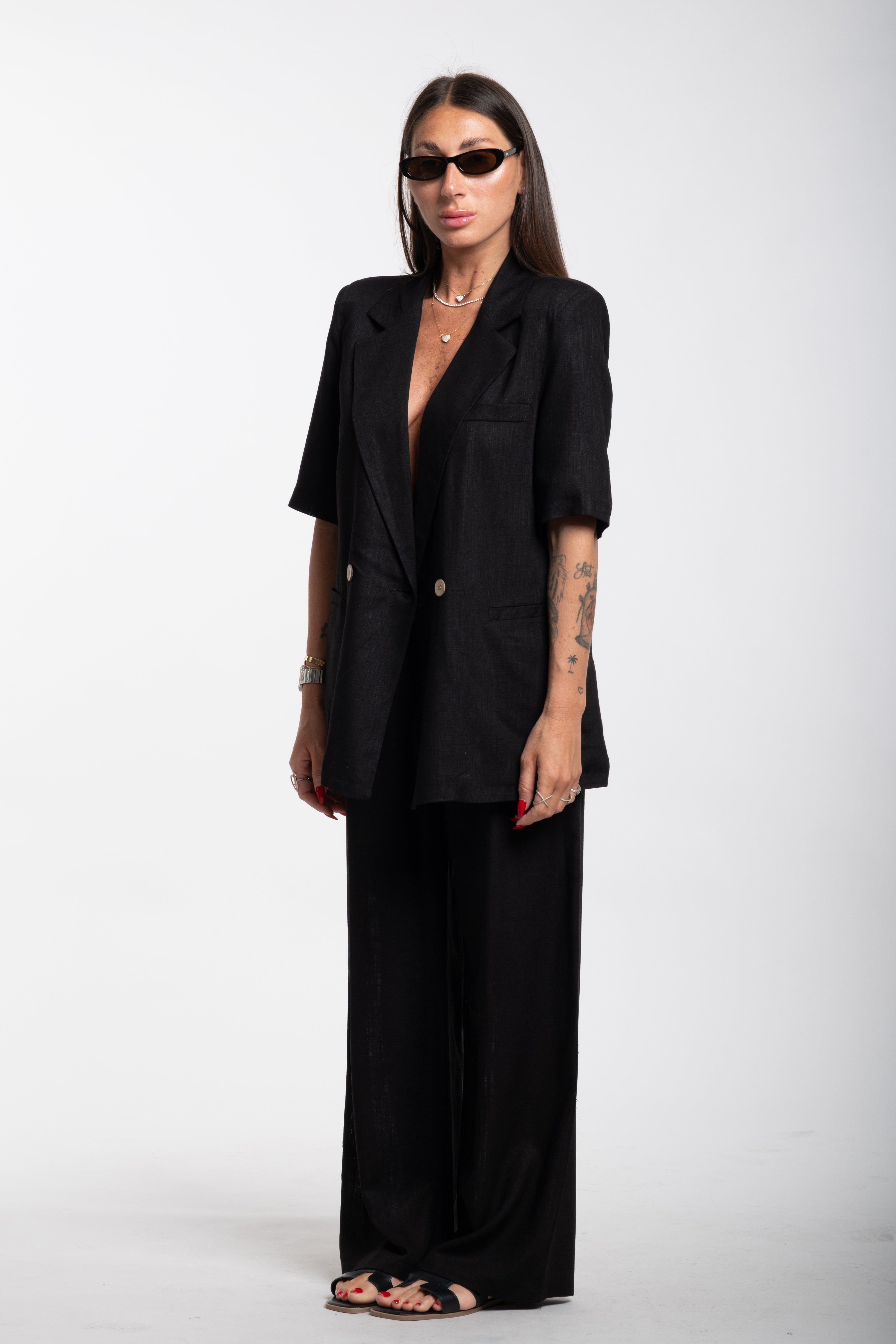 Tailleur Elodie mezza manica nero
