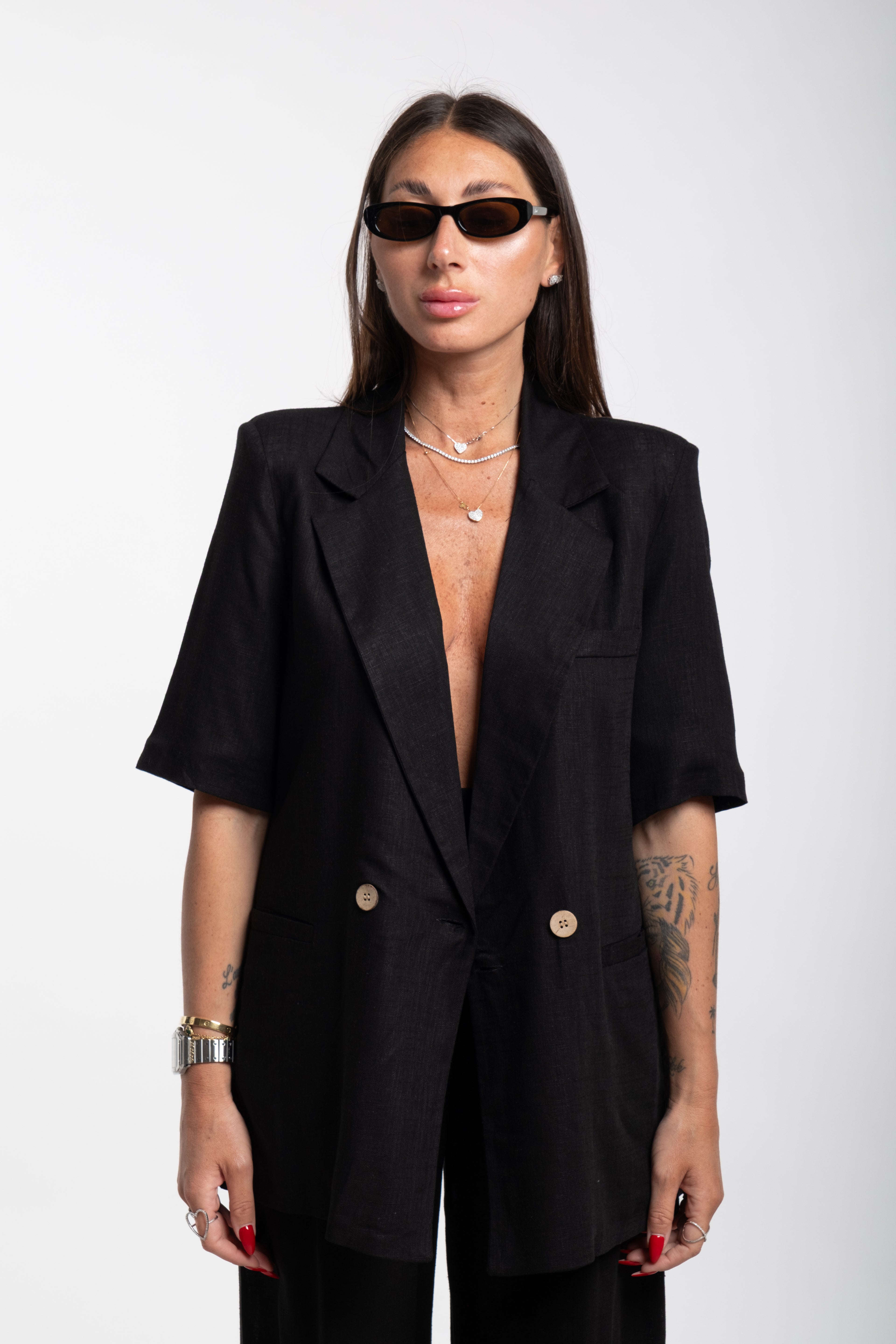 Tailleur Elodie mezza manica nero