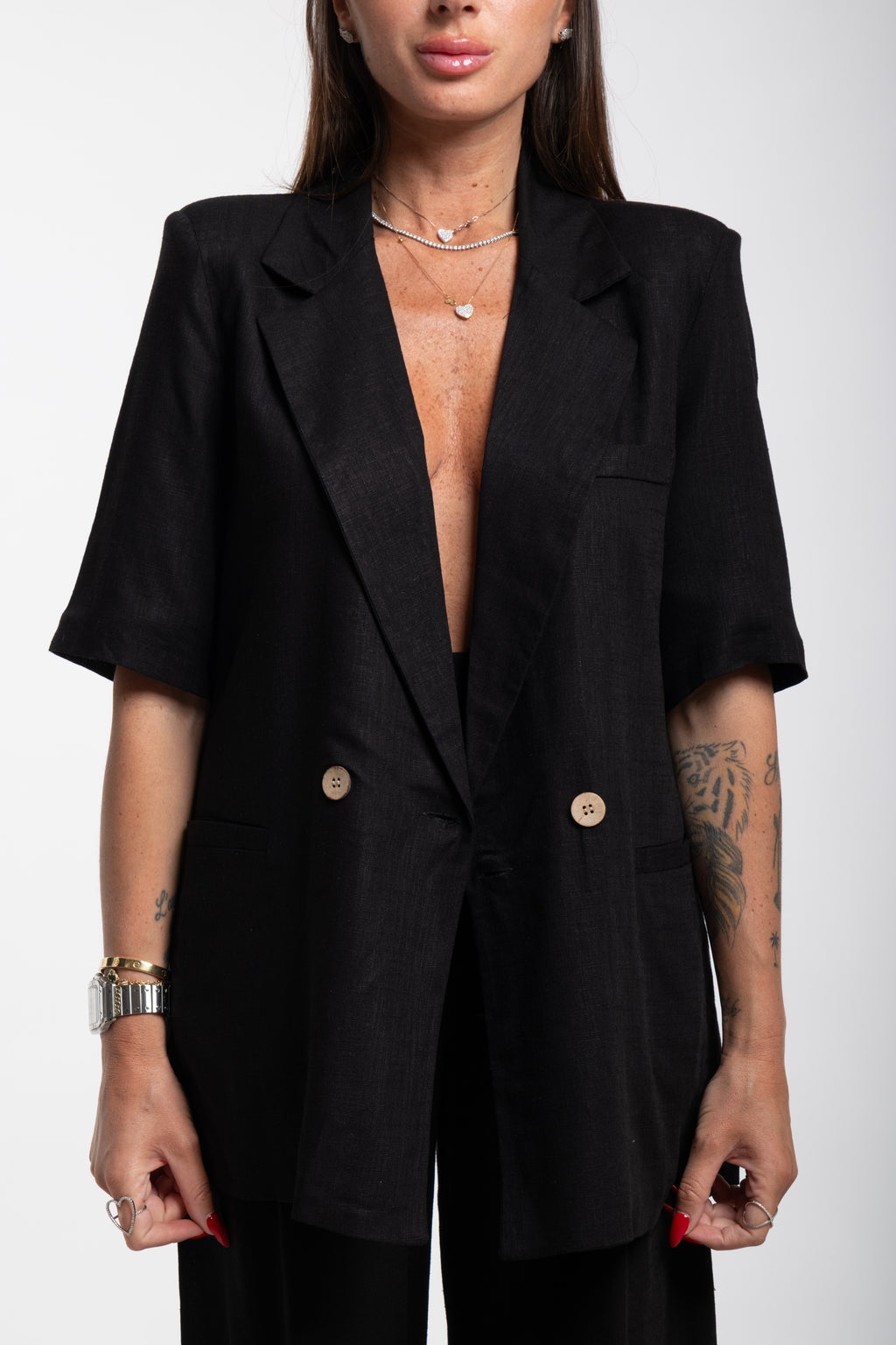 Tailleur Elodie mezza manica nero