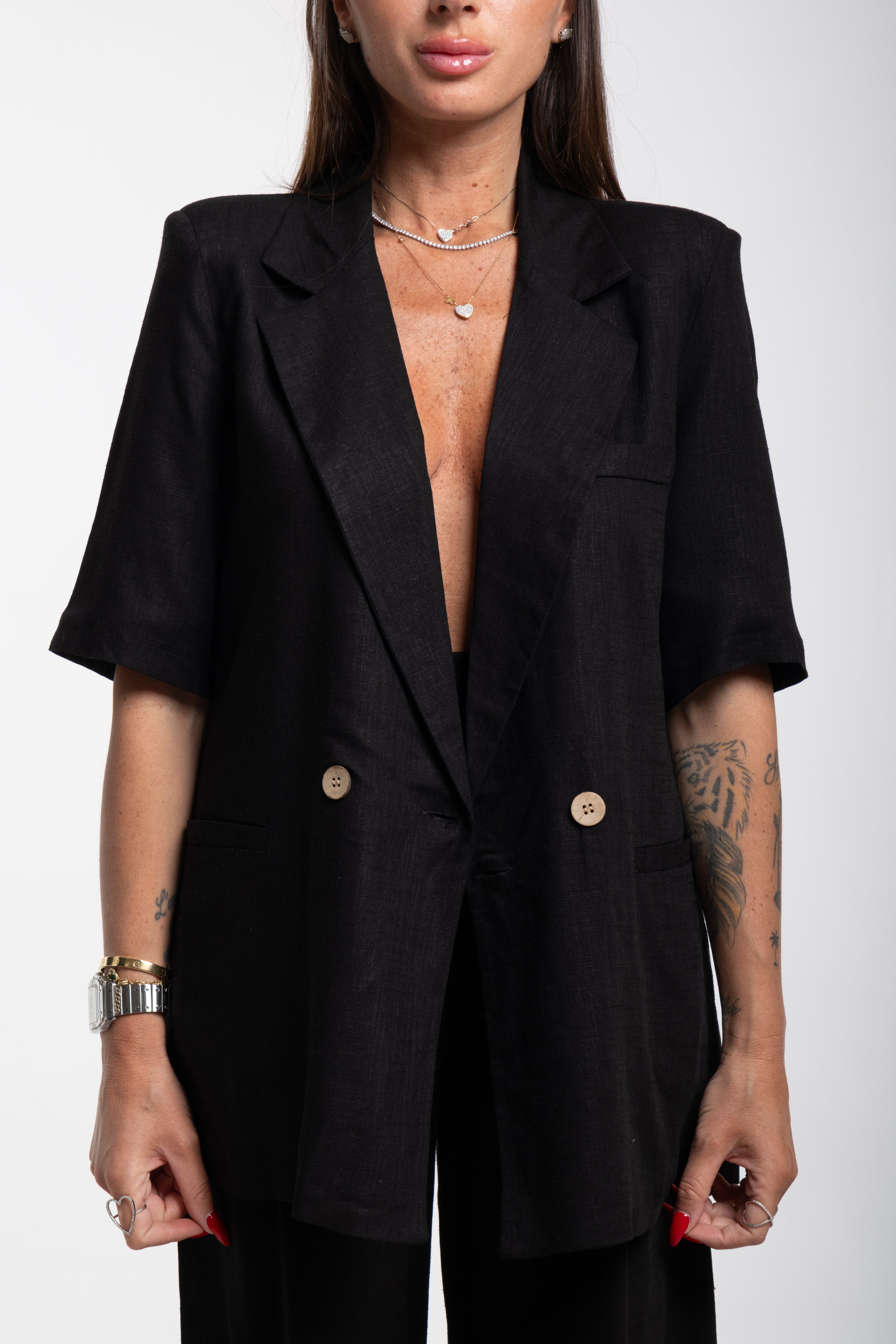 Tailleur Elodie mezza manica nero