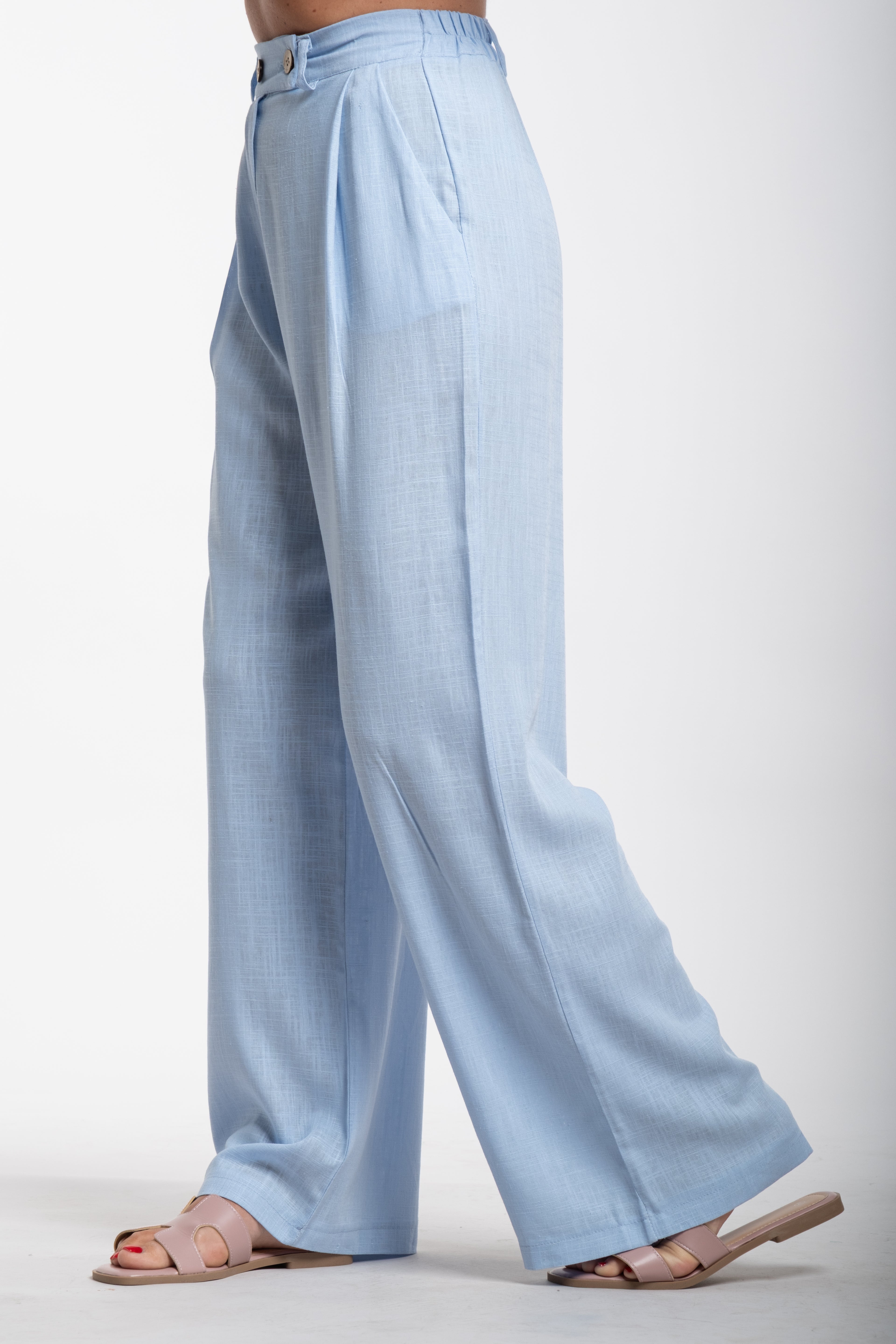 Tailleur Elodie mezza manica celeste