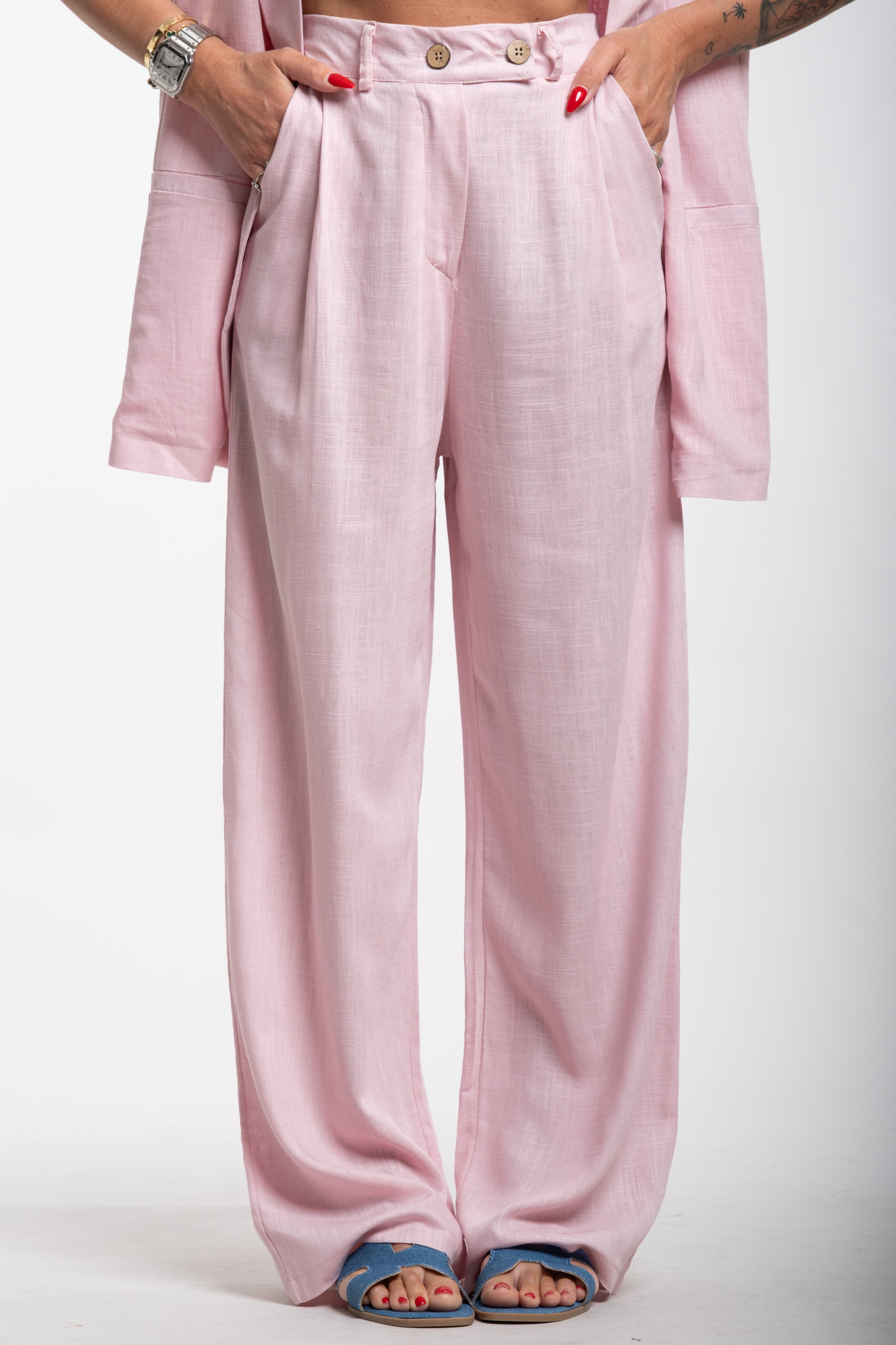 Tailleur Elodie mezza manica rosa