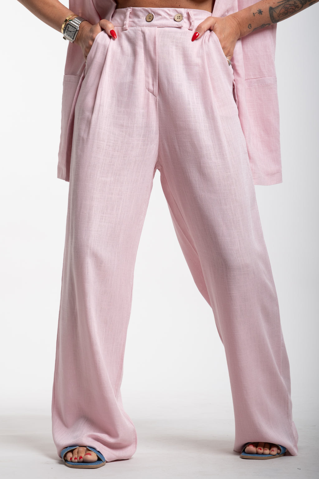 Tailleur Elodie mezza manica rosa