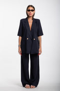 Tailleur Elodie mezza manica blu