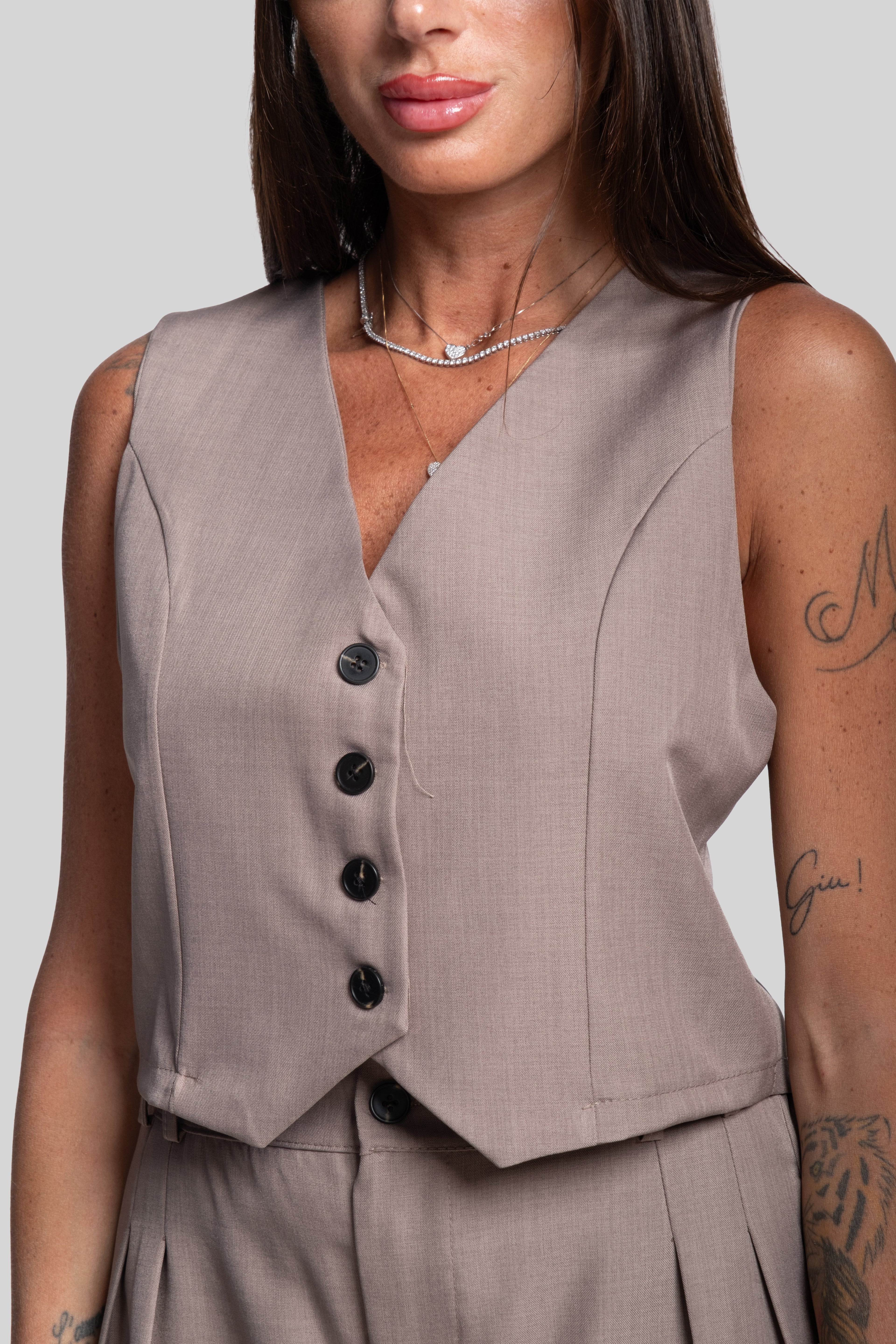 Tailleur Bruna fango