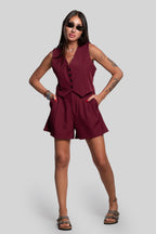 Tailleur Bruna bordeaux