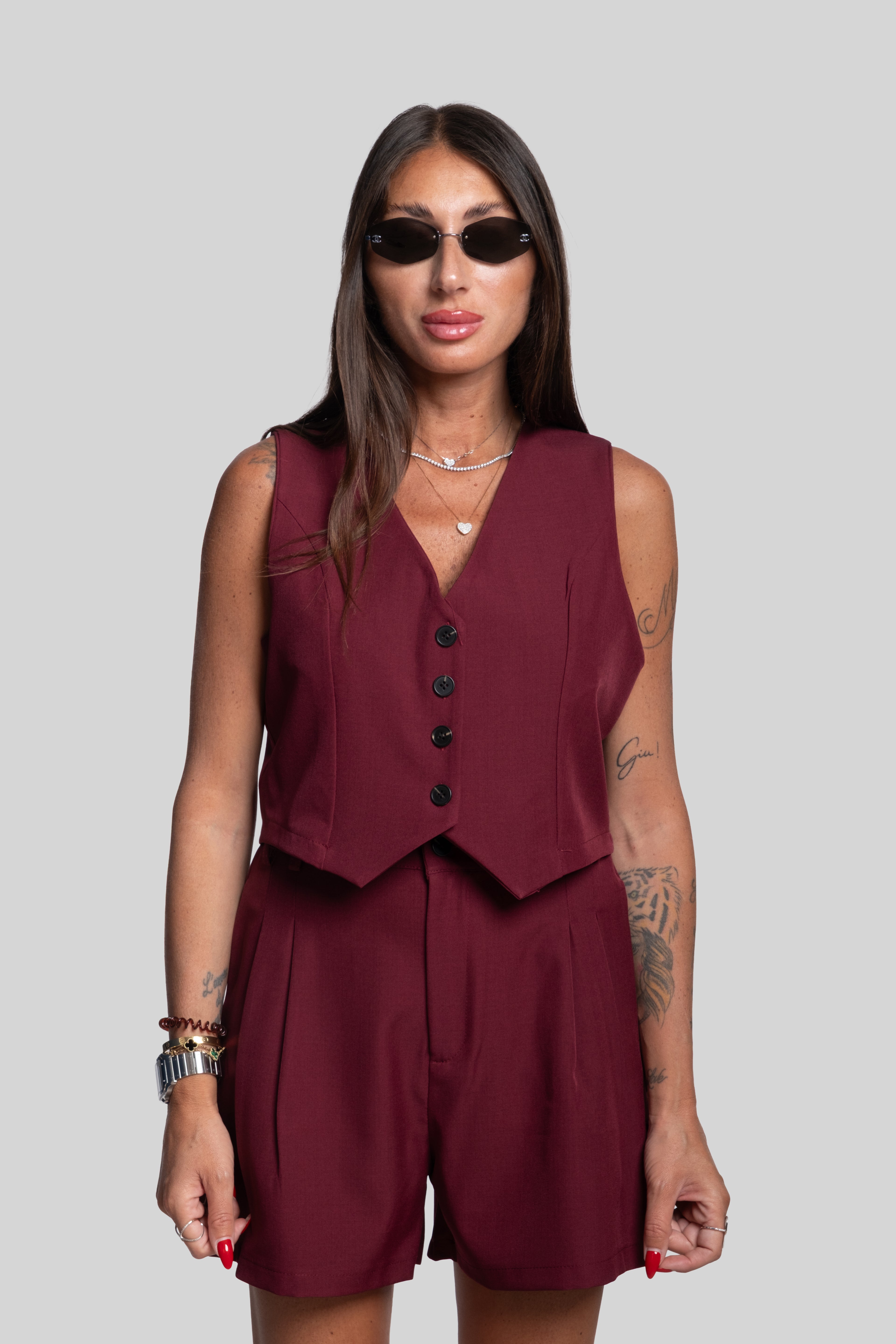 Tailleur Bruna bordeaux