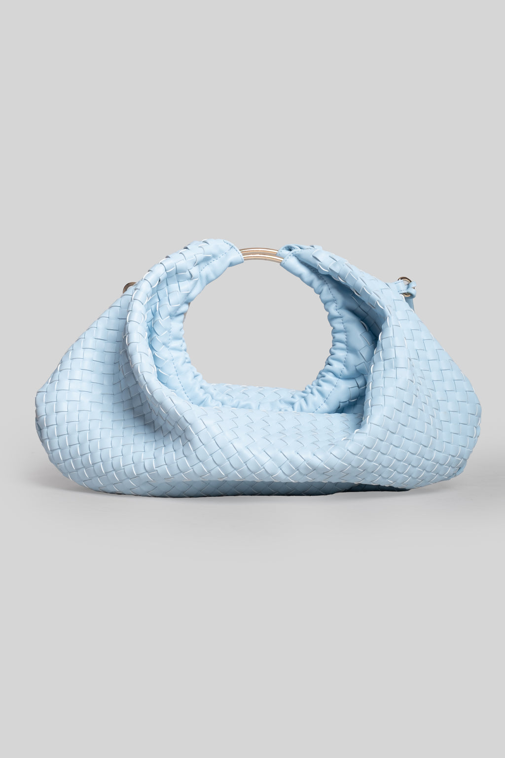 Borsa cluch bottega celeste