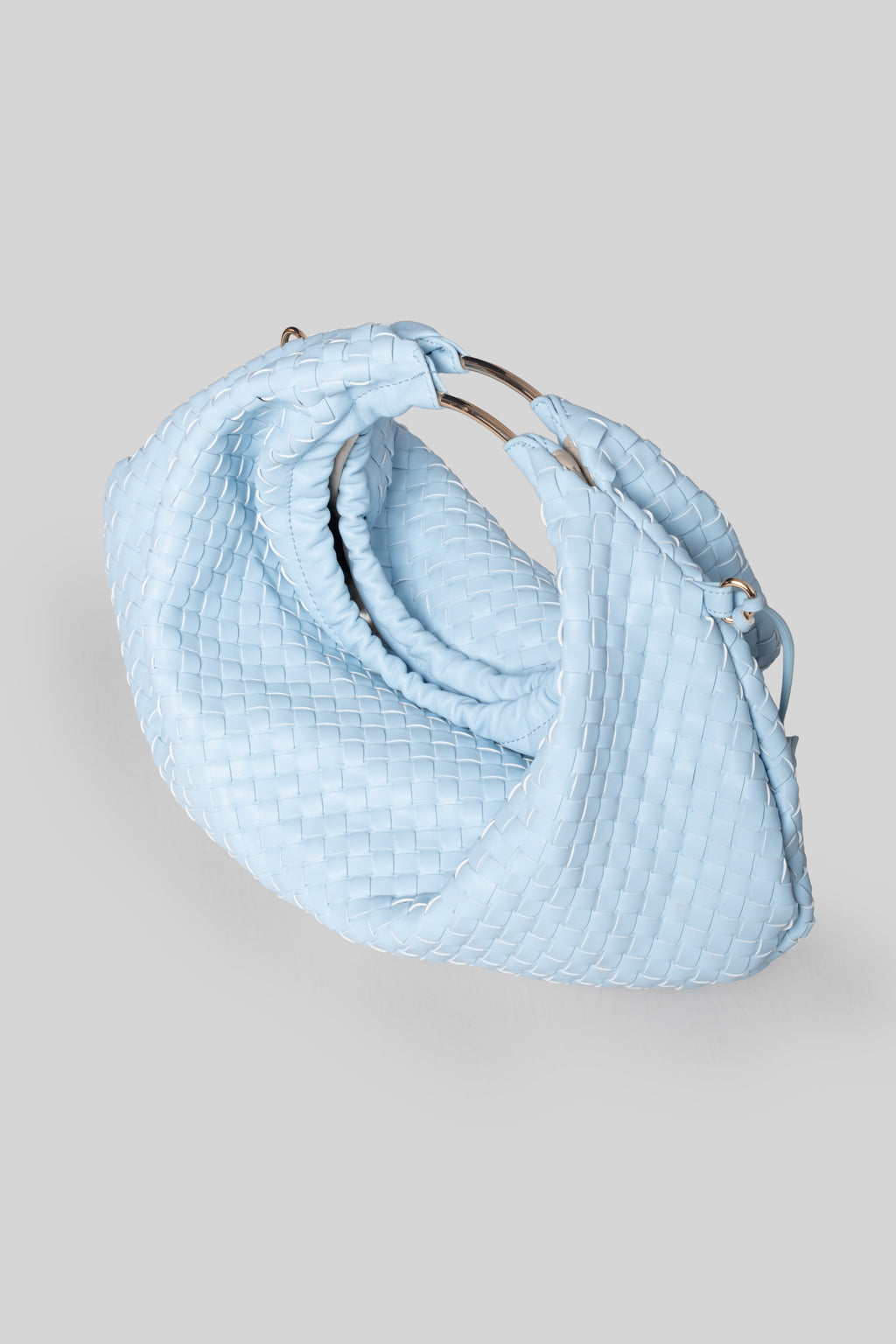Borsa cluch bottega celeste