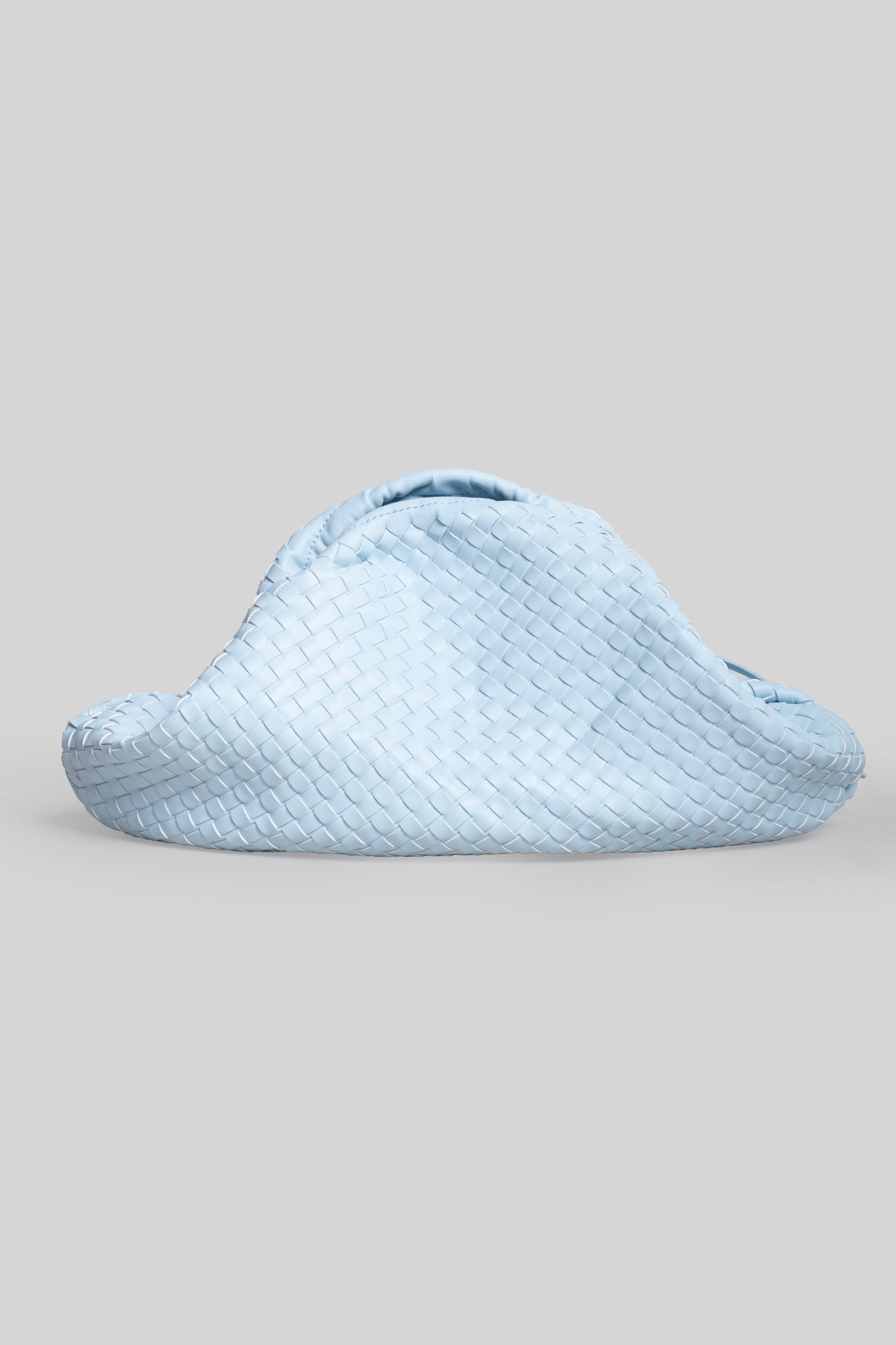 Borsa cluch bottega celeste