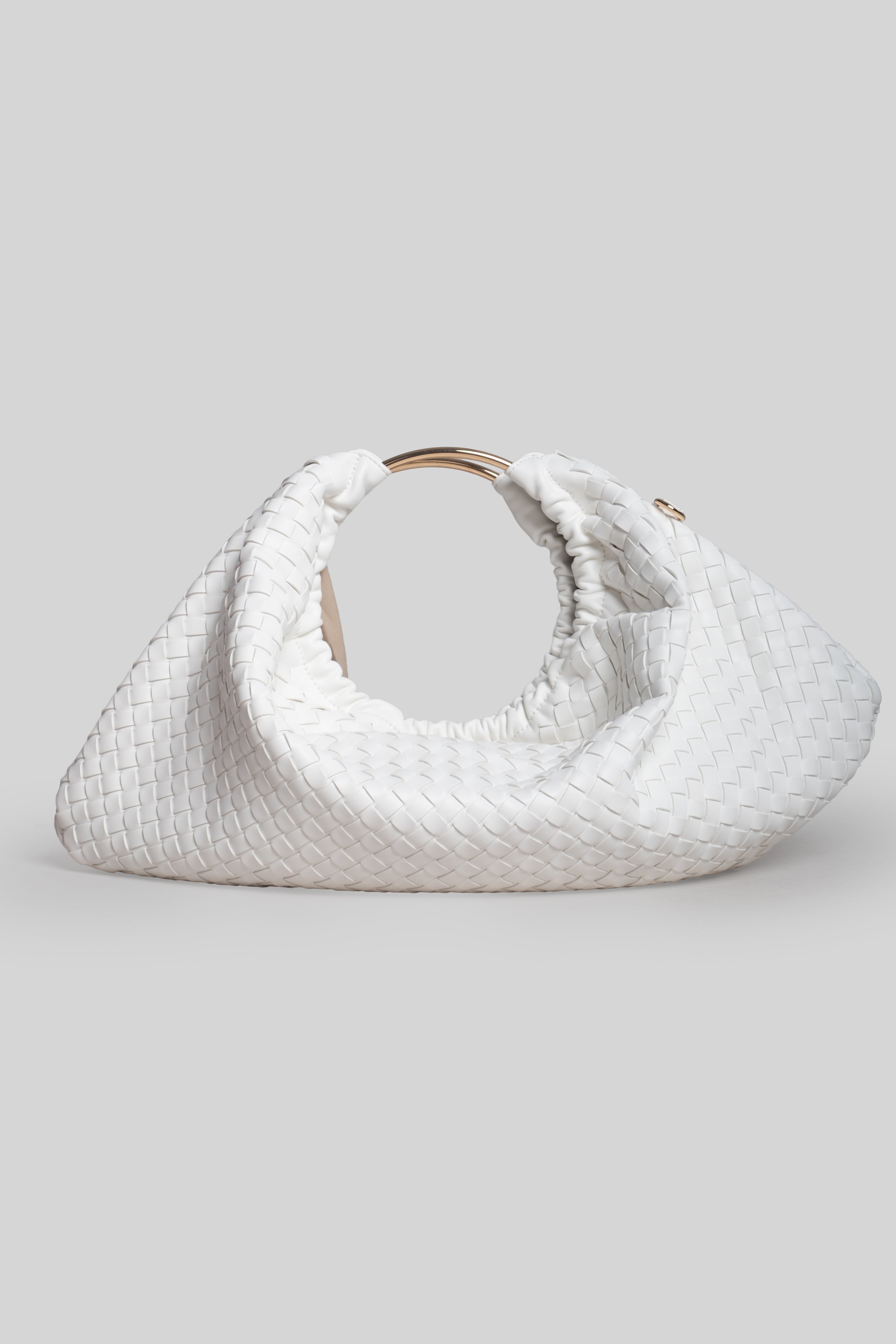 Borsa cluch bottega bianca
