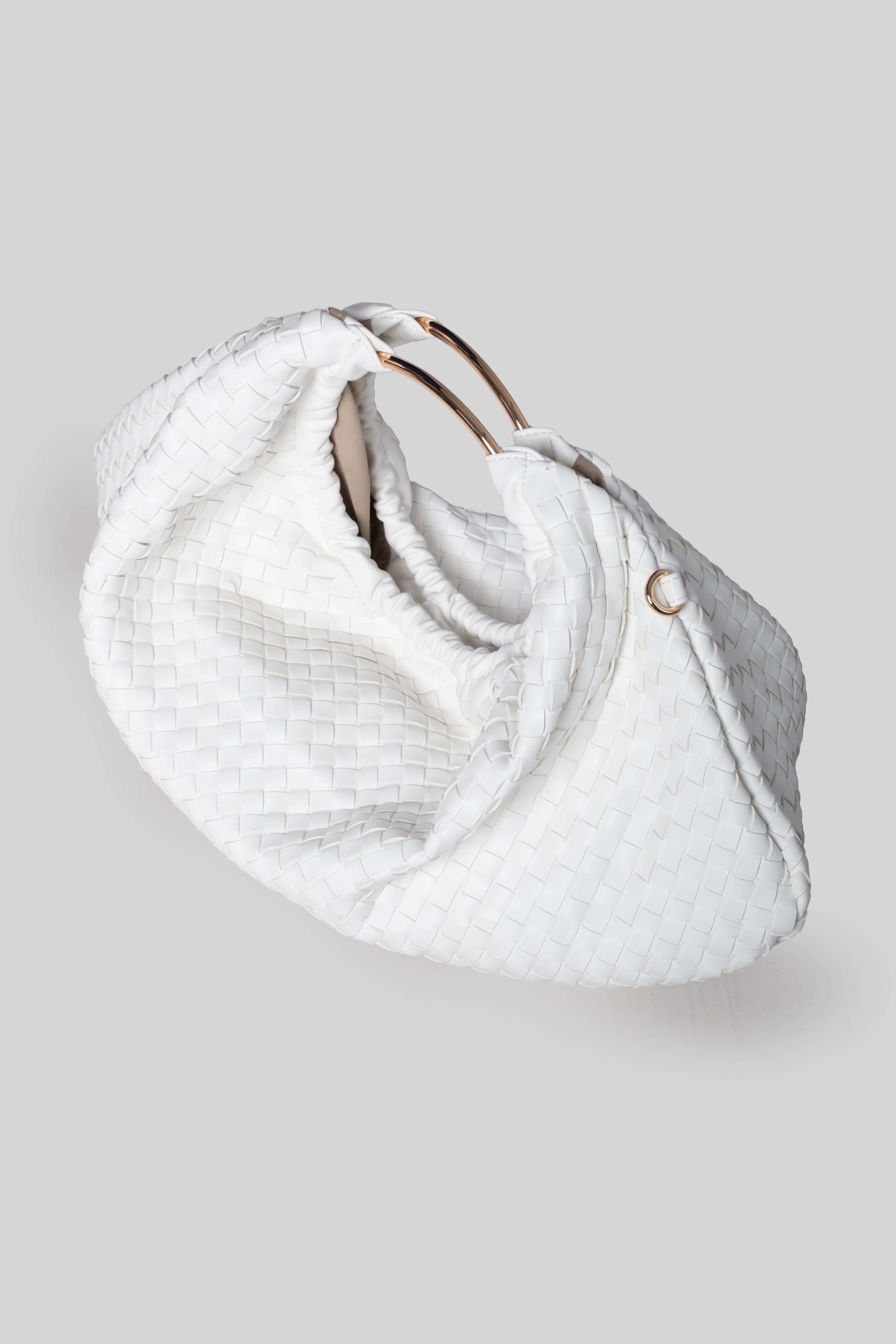 Borsa cluch bottega bianca