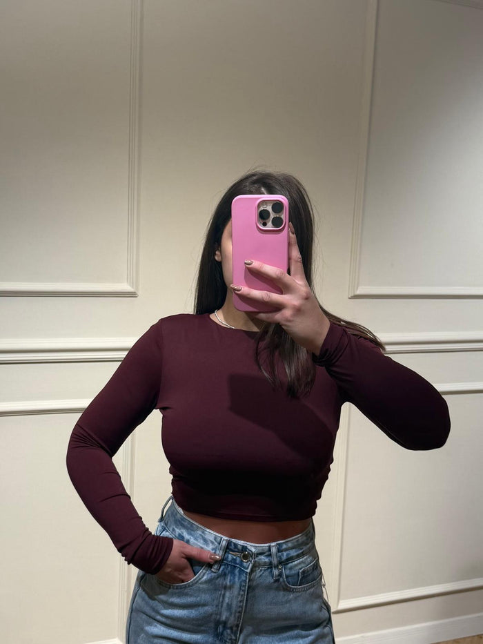 Top incrocio bordeaux