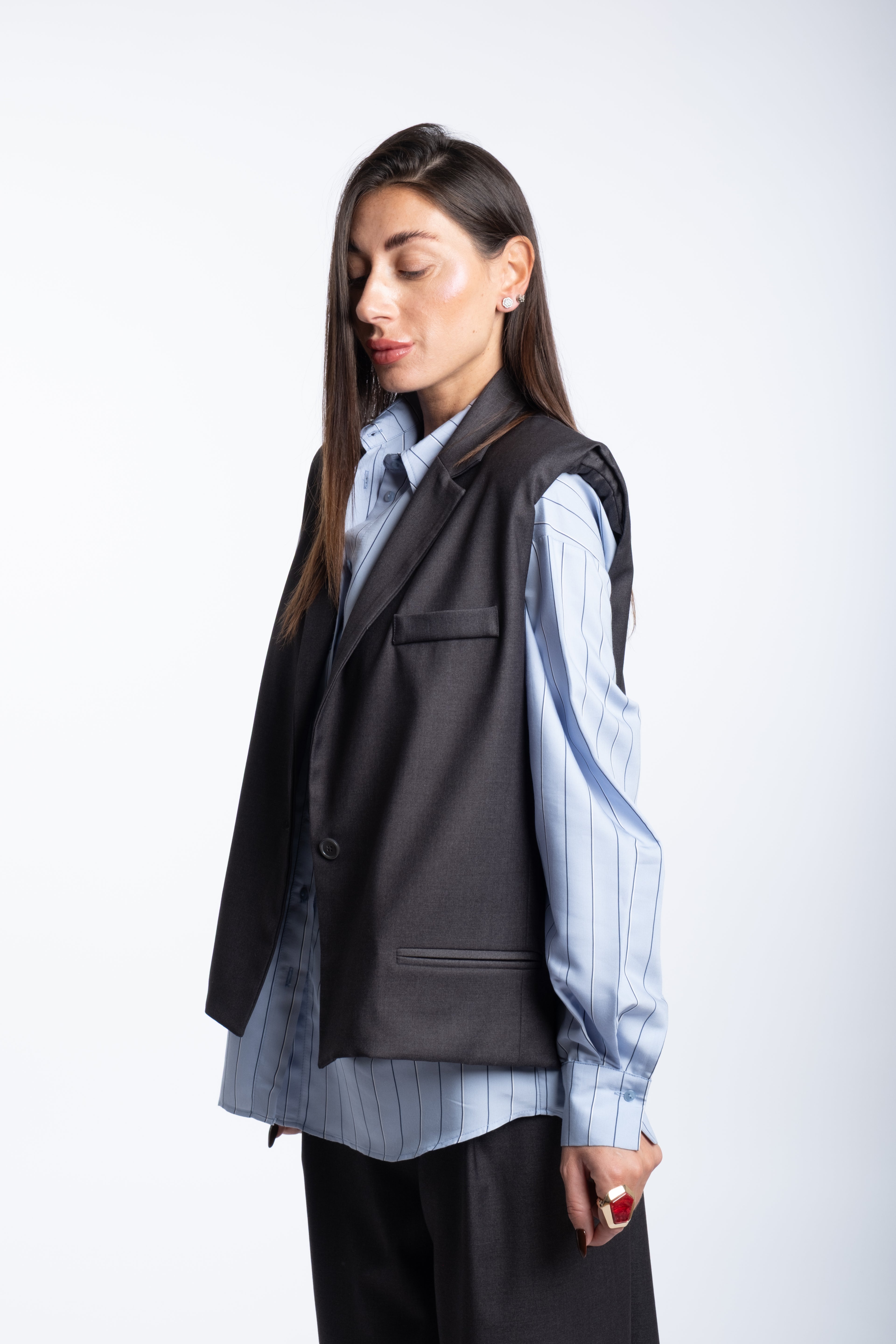 Tailleur Office max bermuda grigio