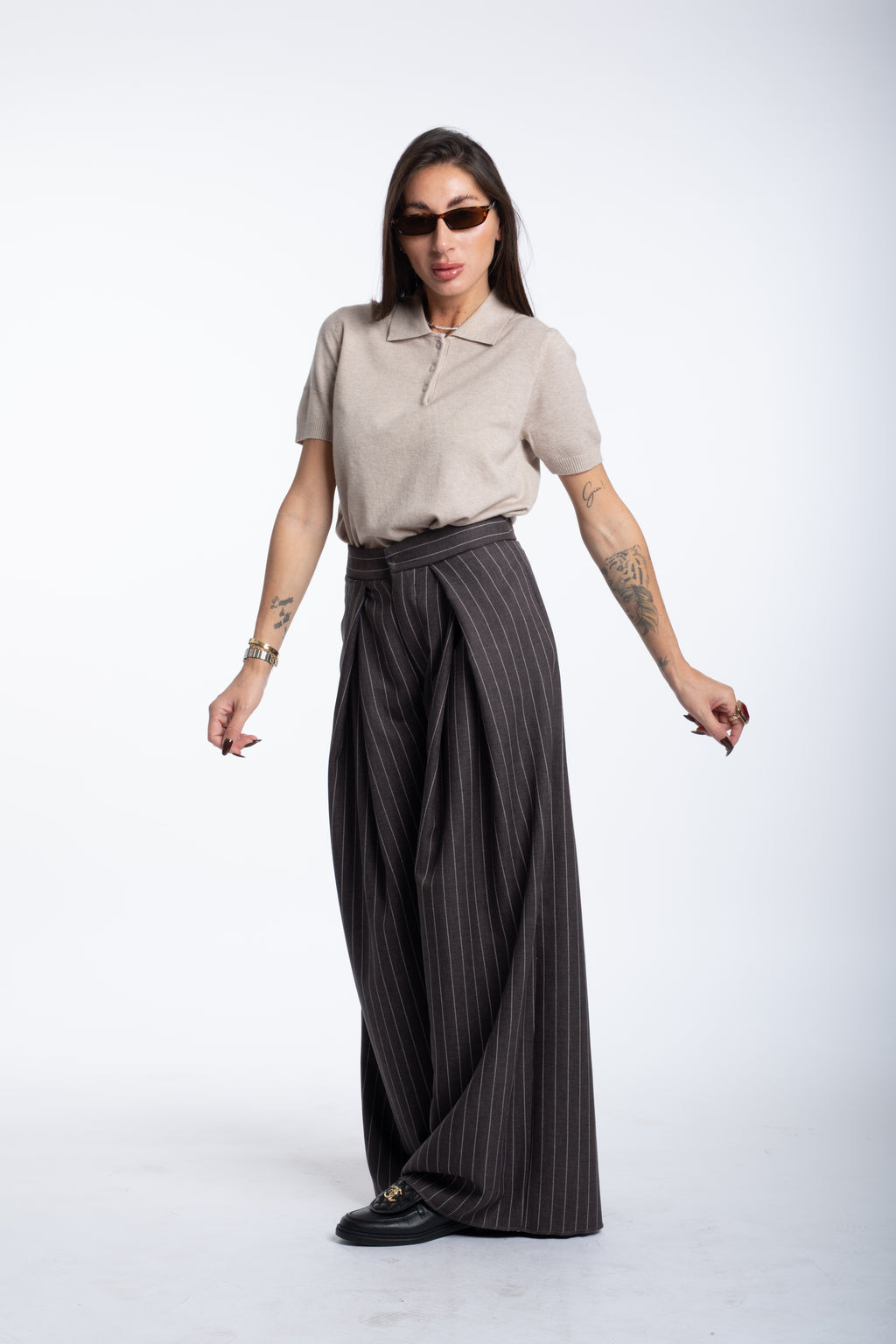 Pantalone Office gessato grigio