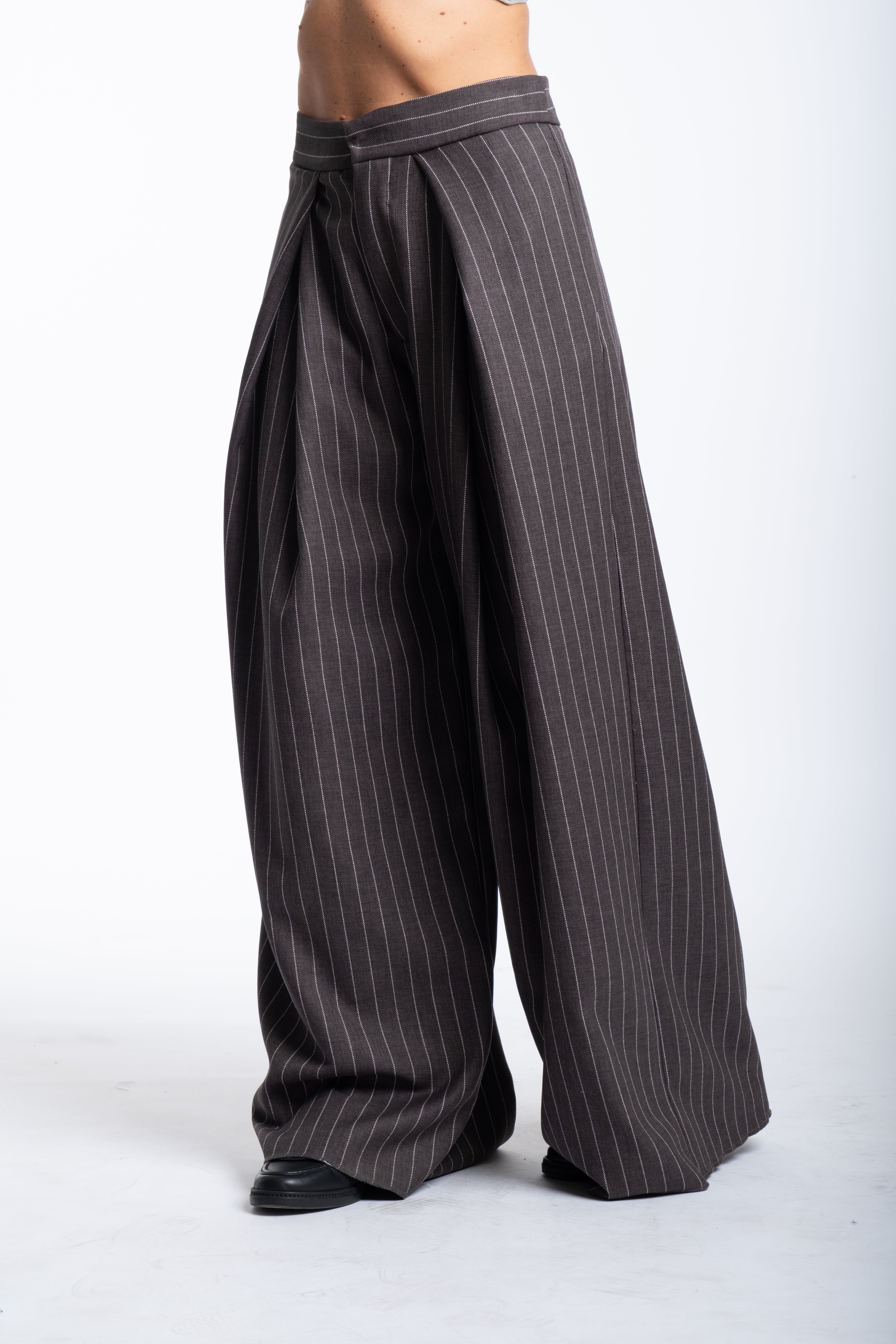 Pantalone Office gessato grigio